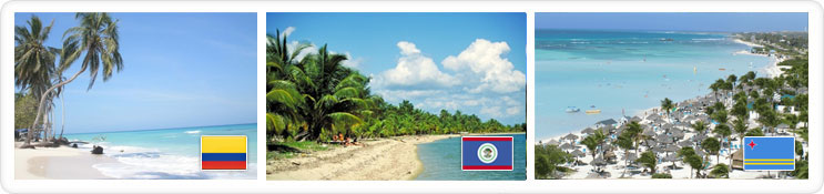 paises y playas caribe